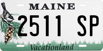 ME license plate 2511SP