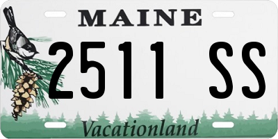ME license plate 2511SS