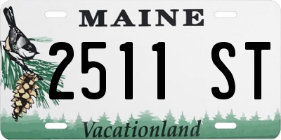 ME license plate 2511ST
