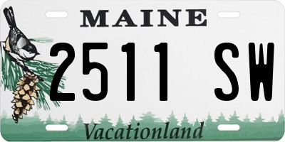 ME license plate 2511SW