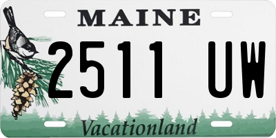 ME license plate 2511UW