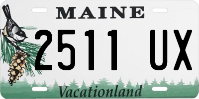 ME license plate 2511UX