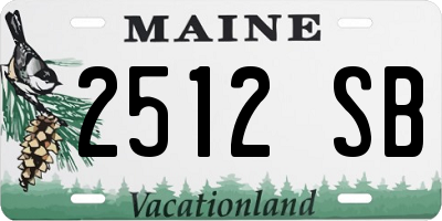 ME license plate 2512SB