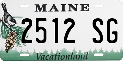 ME license plate 2512SG