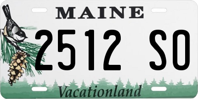 ME license plate 2512SO