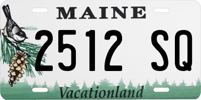 ME license plate 2512SQ