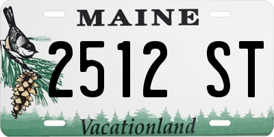 ME license plate 2512ST