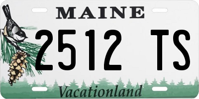 ME license plate 2512TS