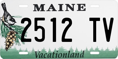 ME license plate 2512TV