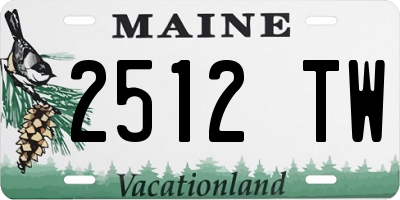 ME license plate 2512TW