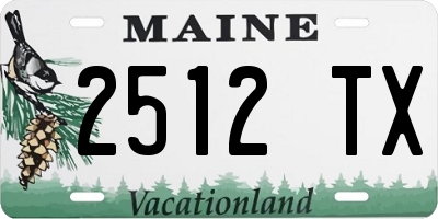 ME license plate 2512TX