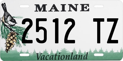 ME license plate 2512TZ