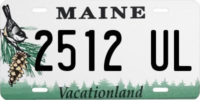 ME license plate 2512UL