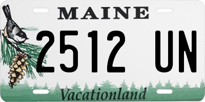 ME license plate 2512UN