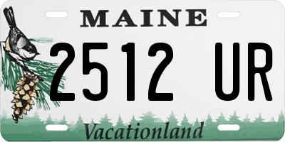 ME license plate 2512UR