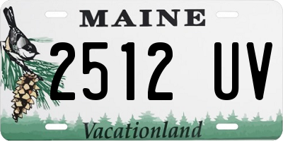 ME license plate 2512UV