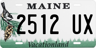 ME license plate 2512UX