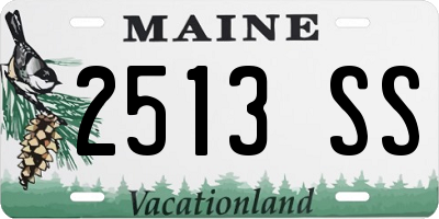 ME license plate 2513SS