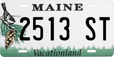 ME license plate 2513ST