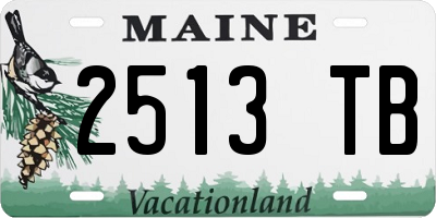 ME license plate 2513TB