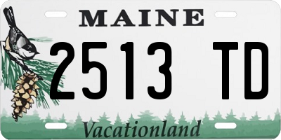 ME license plate 2513TD