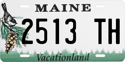ME license plate 2513TH
