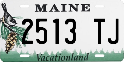 ME license plate 2513TJ