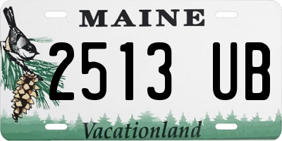 ME license plate 2513UB