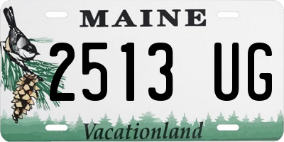 ME license plate 2513UG