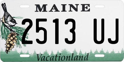 ME license plate 2513UJ
