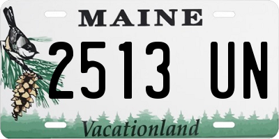 ME license plate 2513UN