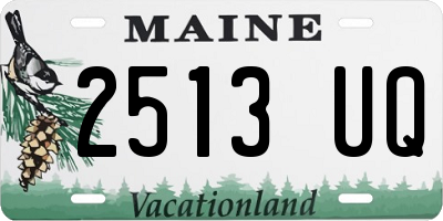 ME license plate 2513UQ