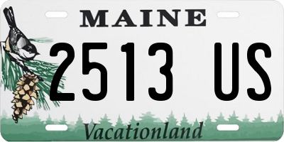 ME license plate 2513US