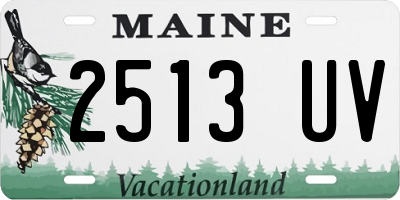 ME license plate 2513UV