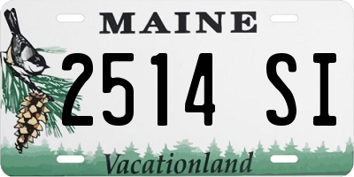 ME license plate 2514SI
