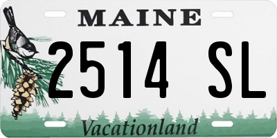 ME license plate 2514SL