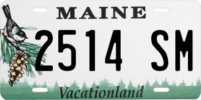 ME license plate 2514SM