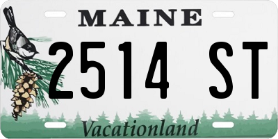 ME license plate 2514ST