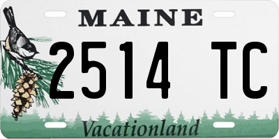 ME license plate 2514TC