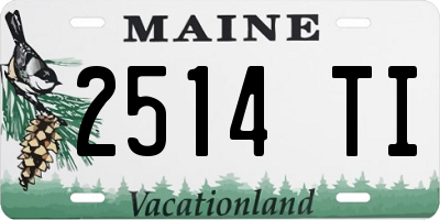 ME license plate 2514TI