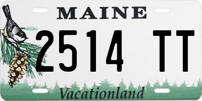 ME license plate 2514TT