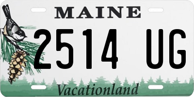 ME license plate 2514UG