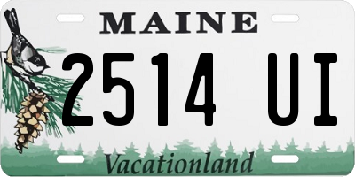ME license plate 2514UI