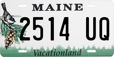 ME license plate 2514UQ