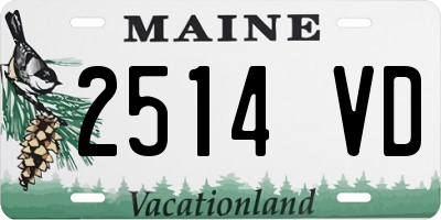 ME license plate 2514VD