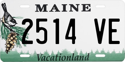ME license plate 2514VE