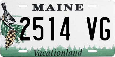 ME license plate 2514VG