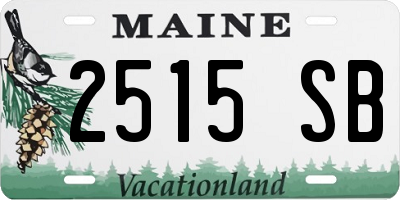 ME license plate 2515SB