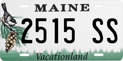ME license plate 2515SS