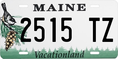 ME license plate 2515TZ